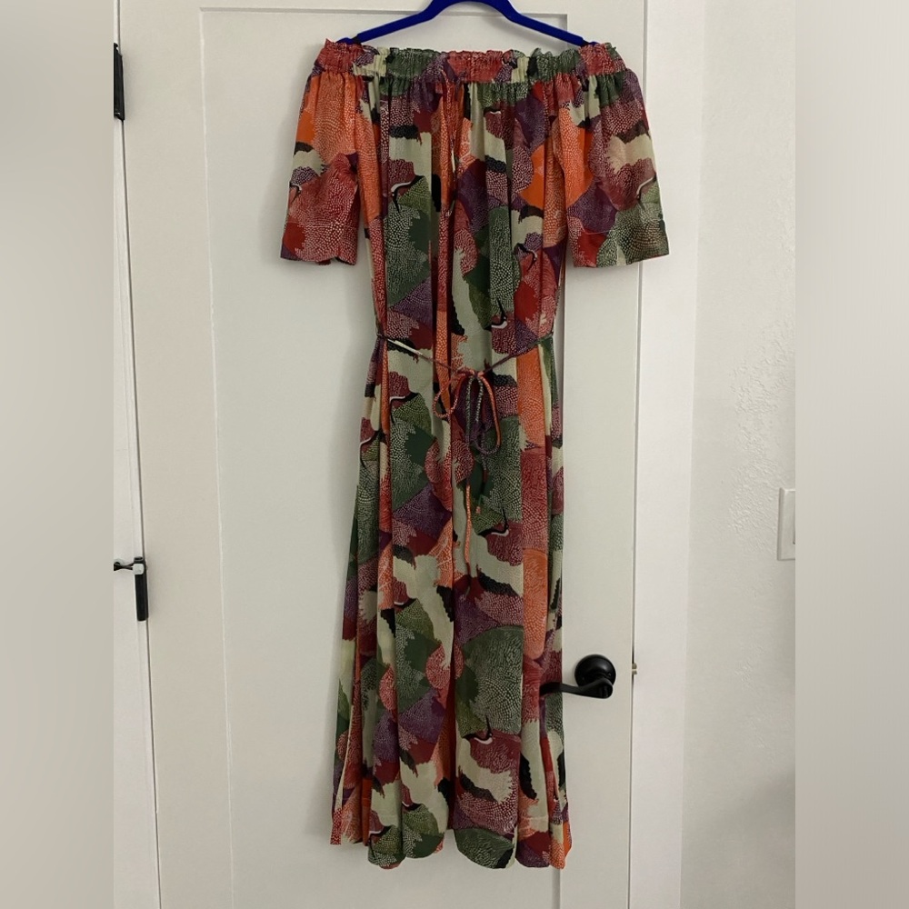 Kopal Rani Dress Pelican Chiffon with Slip